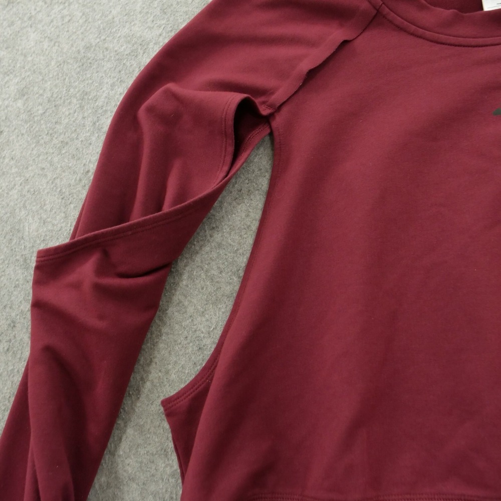 Adidas Sweatshirt Womens Large Red Performance Power Aero Ready Crop Cover Up - Picture 8 of 16